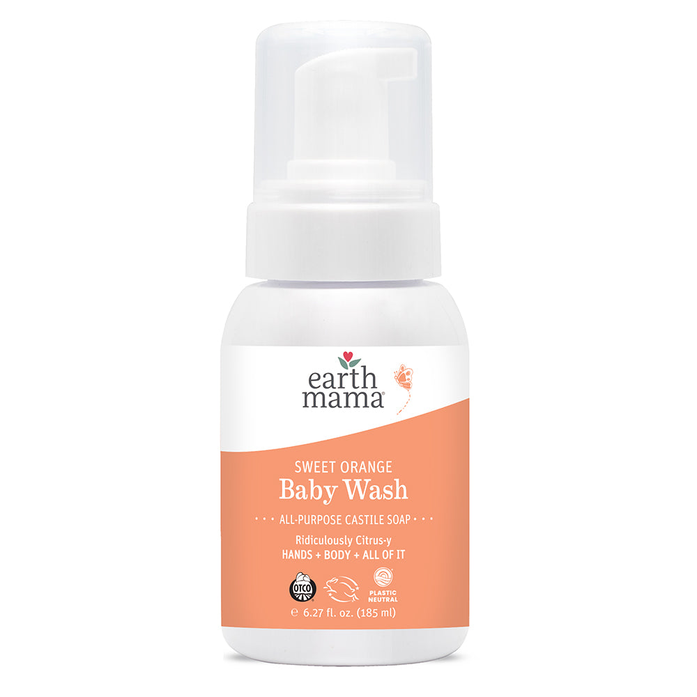 Sweet Orange Castile Organic Baby Wash Earth Mama
