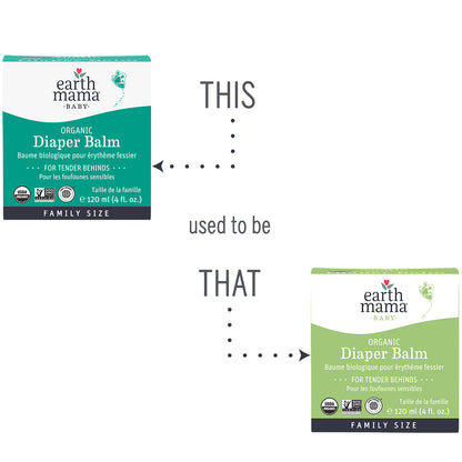 New Packaging: Organic Diaper Balm Family Size