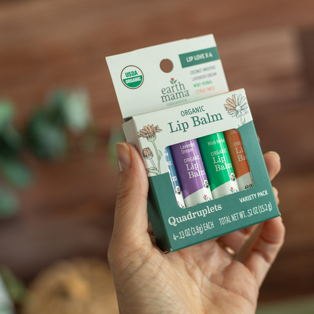 Earth Mama Organic Lip Balms Quadruplets