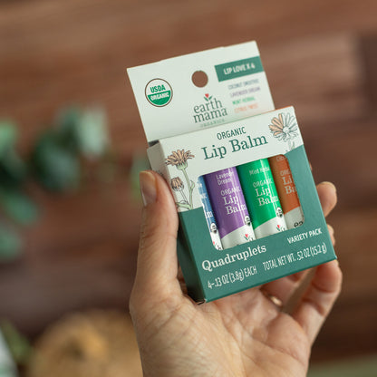 Earth Mama Organic Lip Balms Quadruplets