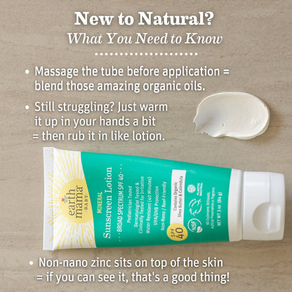 Baby Mineral Sunscreen Lotion SPF 40 Non-nano Zinc
