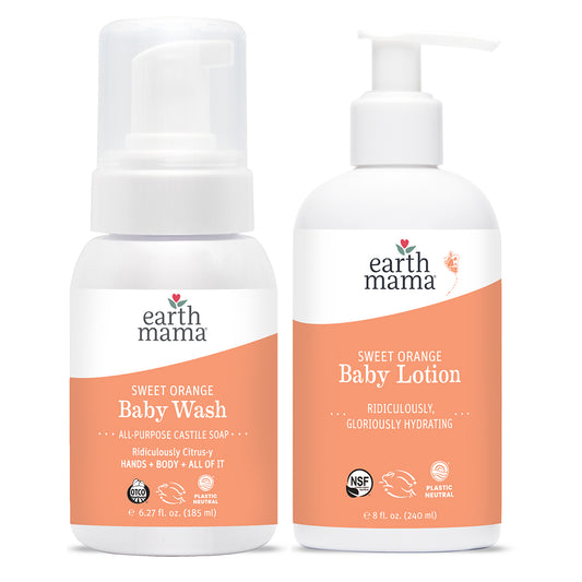 Sweet Orange Baby Wash + Lotion Set