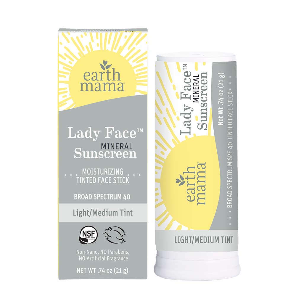 Lady Face Tinted Mineral Sunscreen Face Stick SPF 40 Light/Medium 